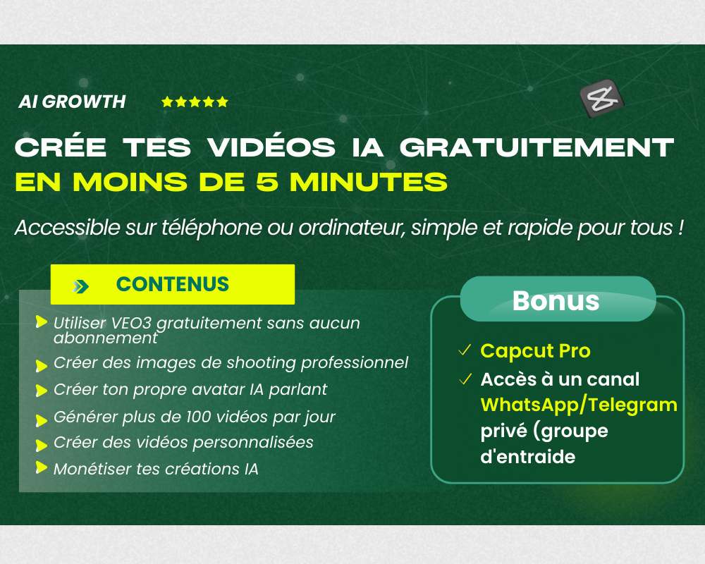Crée tes vidéos IA gratuitement en moins de 5 minutes